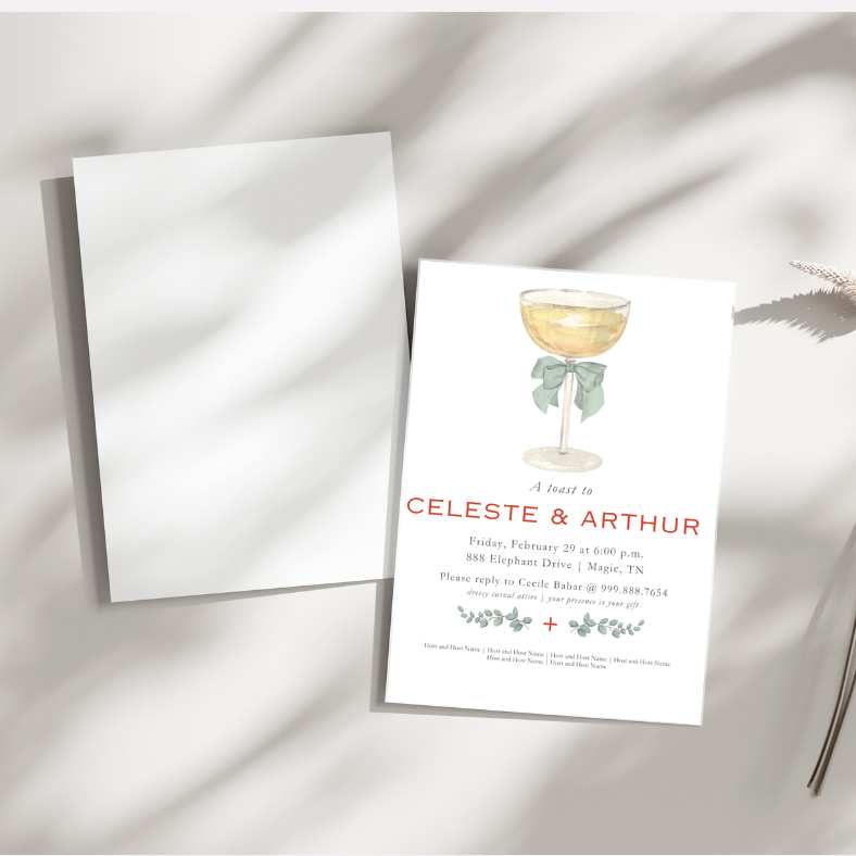 Champagne Coupe Invitation