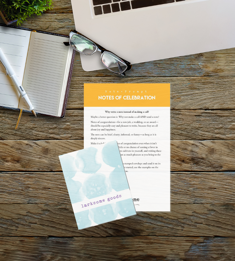 Note writing kit: Notes of Celebration