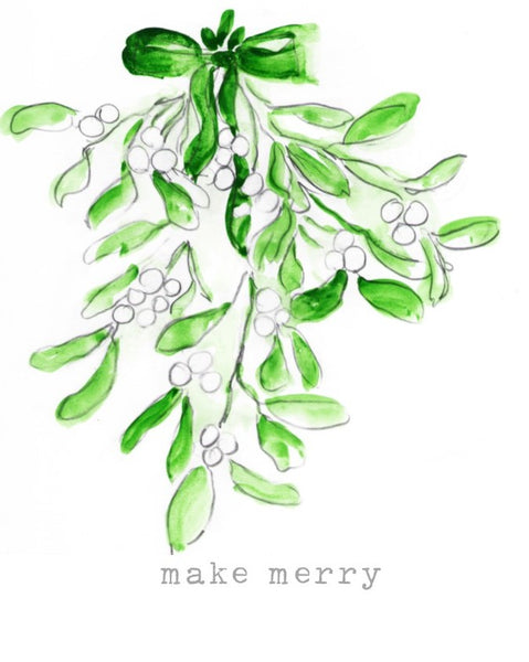 Mistletoe holiday cards