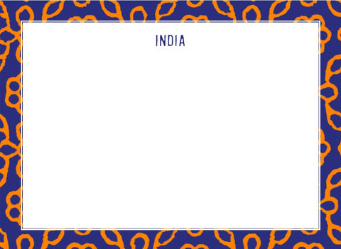 India Block Print stationery