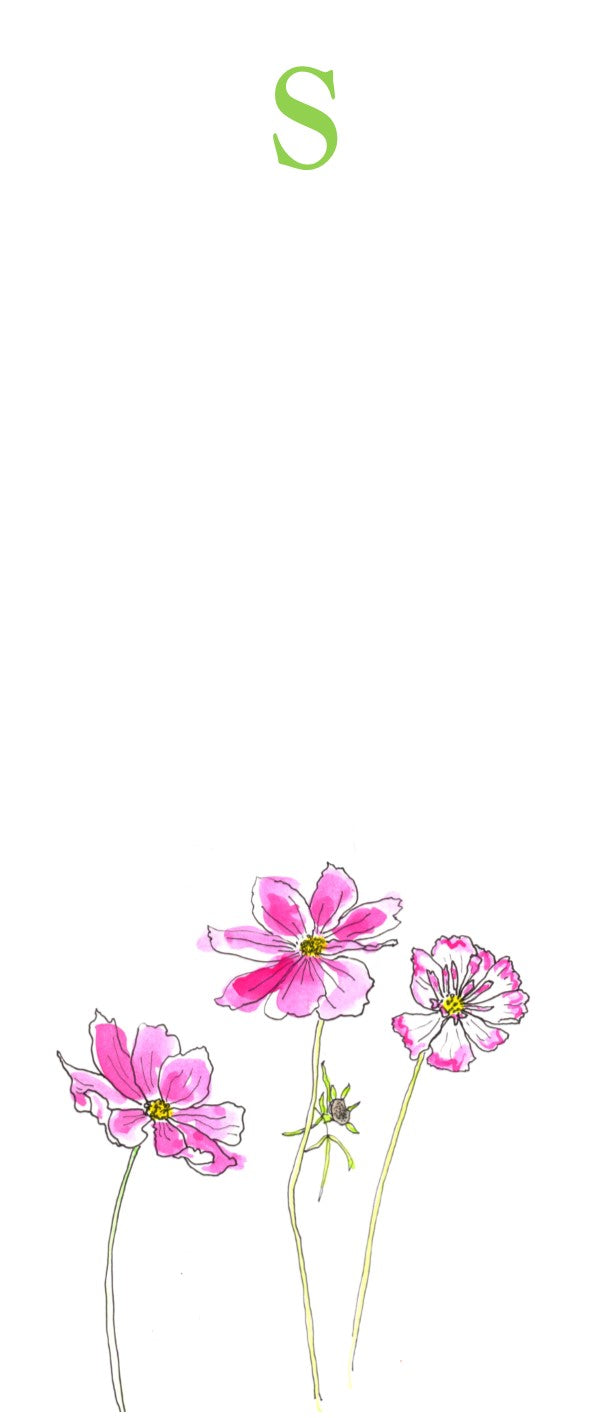 Pink Cosmos Slim Jim card