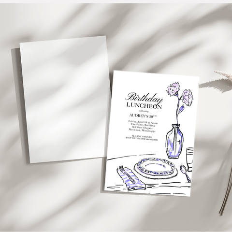 Blue Vase Invitation