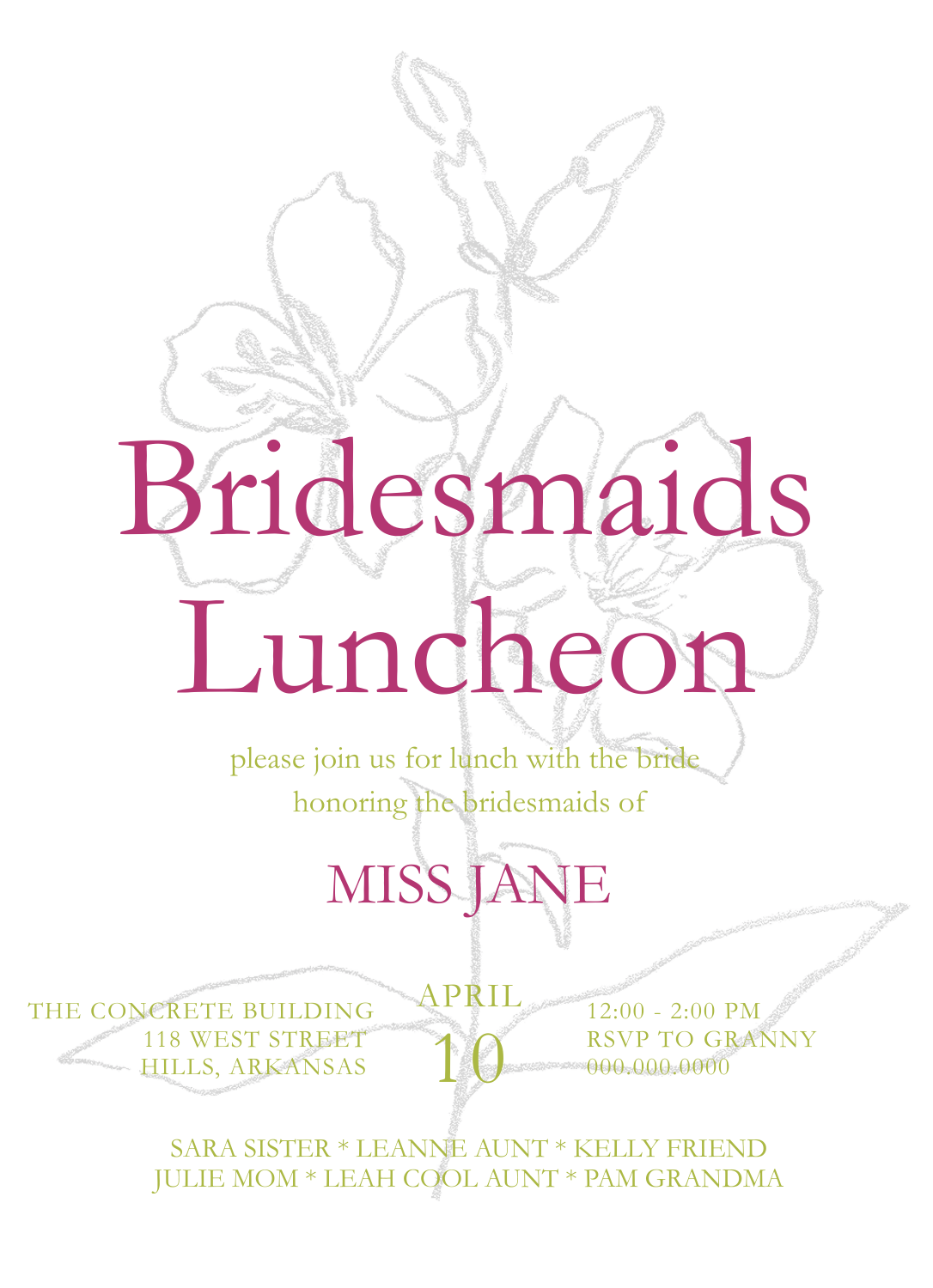 Pencil Sketch Invitation