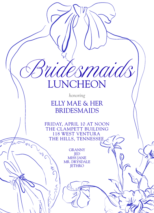 Blue Tablescape Invitation