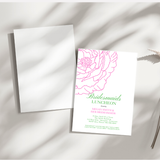 Pink Peony Bloom Invitation