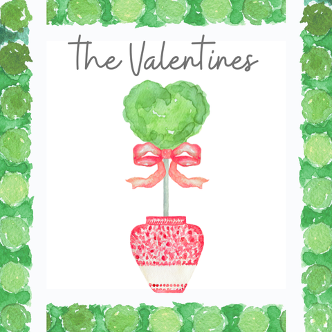 Holiday topiary personalized stickers