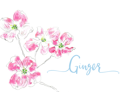 Pink Dogwood enclosure cards