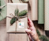 Abstract Holiday Tree personalized stickers