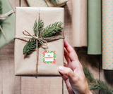 Groovy Christmas personalized stickers