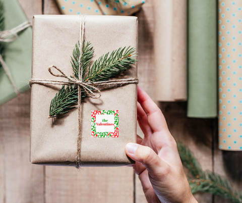 Groovy Christmas personalized stickers