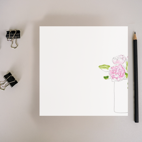 Pink Peony notepad