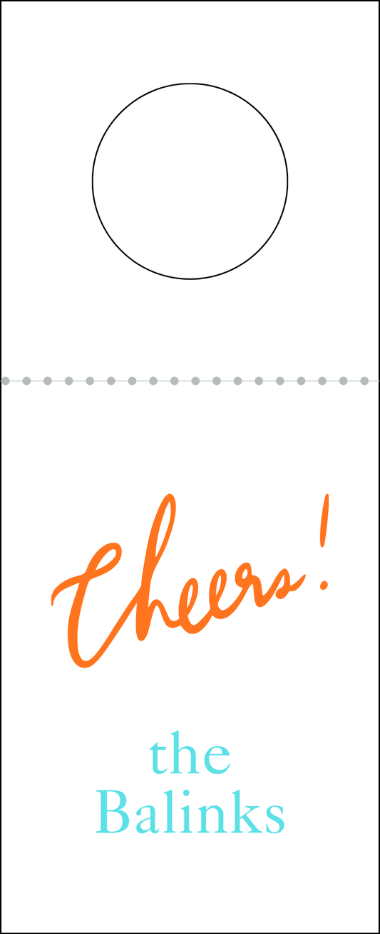 Plain Jane Personalized Wine Tag
