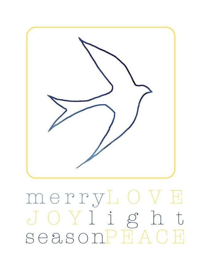 peace bird holiday card