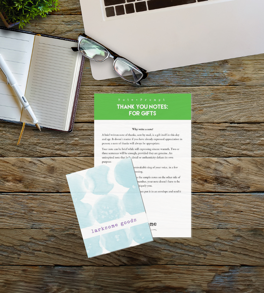 Note writing kit: Thanks for the Gift