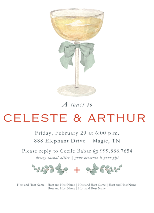 Champagne Coupe Invitation