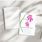 Modern Magenta Bloom Invitation