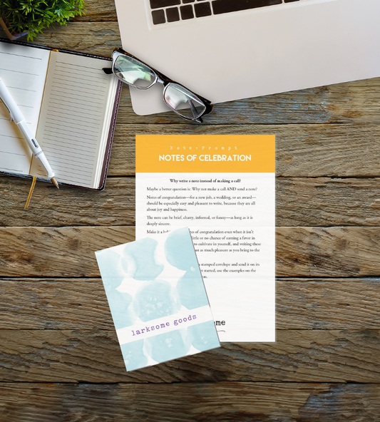 Note writing kit: Notes of Celebration