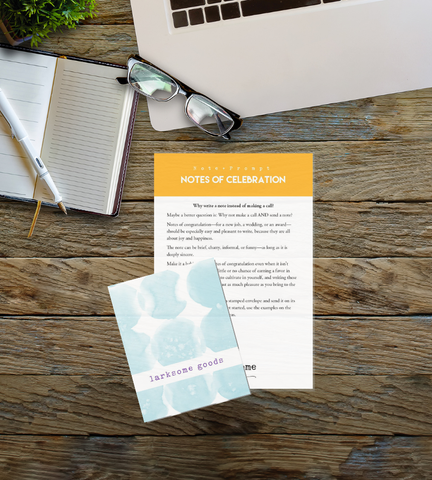 Note writing kit: Notes of Celebration