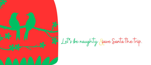let's be naughty holiday card