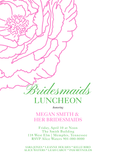 Pink Peony Bloom Invitation