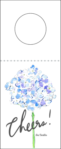 Blue Hyacinth Personalized Wine Tag
