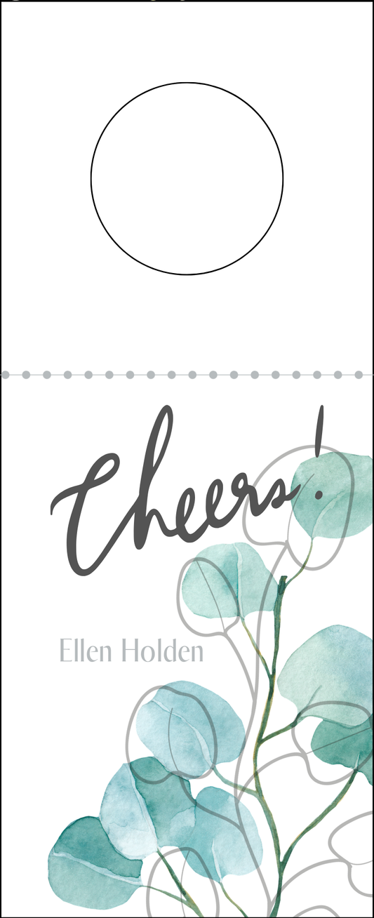 Eucalyptus Personalized Wine Tag