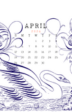 Spencerian Birds: 2026 Month per Page Calendar (11x17)