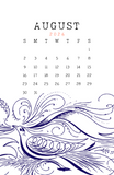 Spencerian Birds: 2026 Month per Page Calendar (11x17)