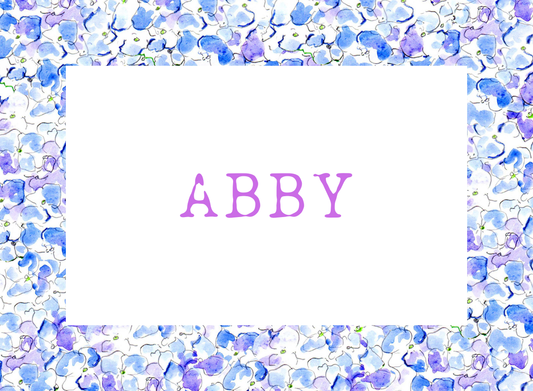 Blue Hydrangea enclosure card