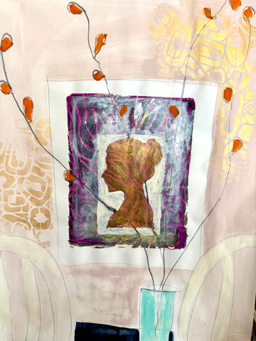 Framed Lady: Pale Pink