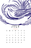 Spencerian Birds: 2026 Month per Page Calendar (11x17)