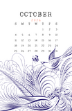 Spencerian Birds: 2026 Month per Page Calendar (11x17)