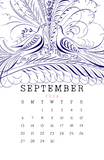 Spencerian Birds: 2026 Month per Page Calendar (11x17)