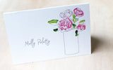 Pink peony stationery