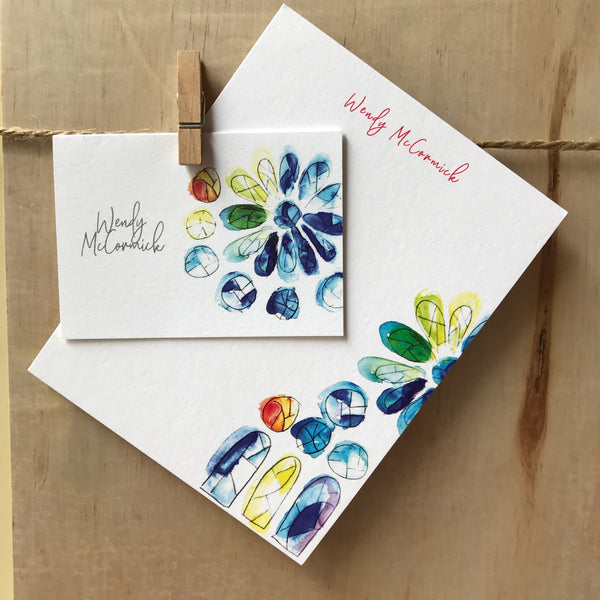Stained glass window stationery