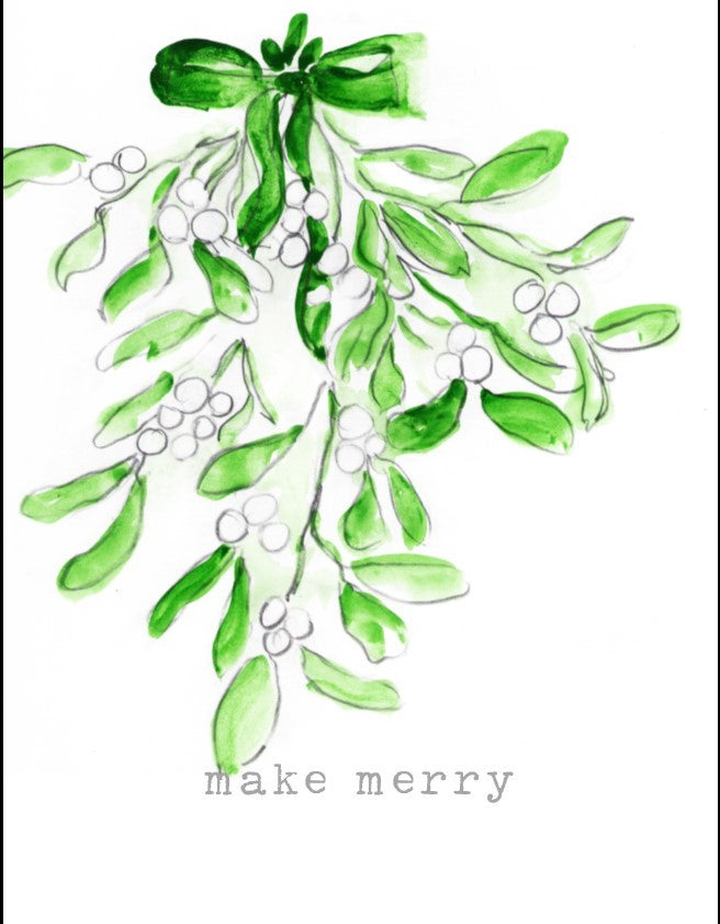 Mistletoe holiday cards