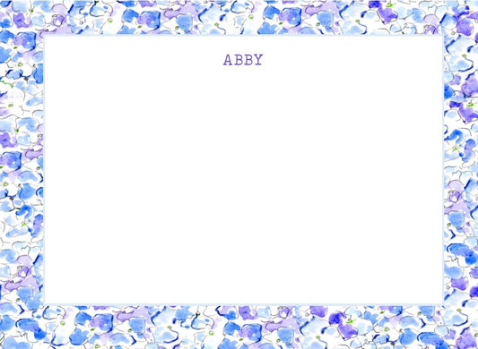 Blue Hydrangea flat card