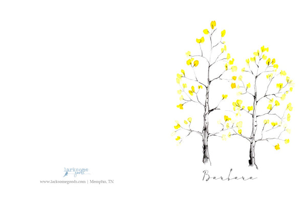 Yellow Aspen Trees stationery