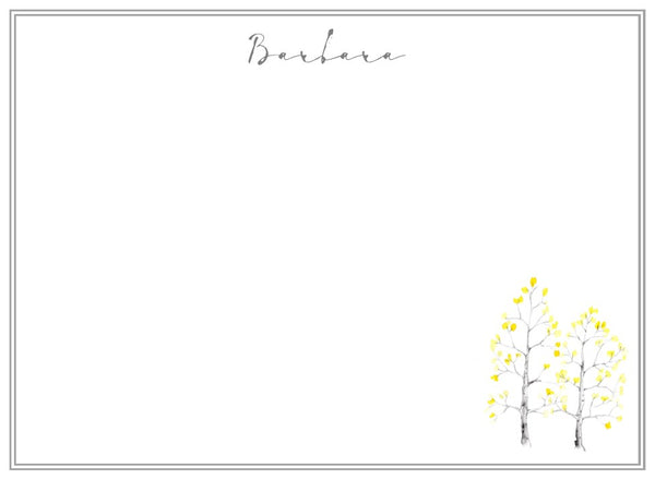 Yellow Aspen Trees stationery