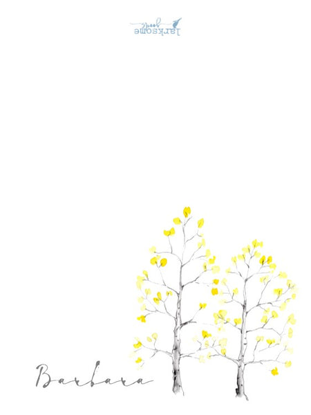 Yellow Aspen Trees stationery