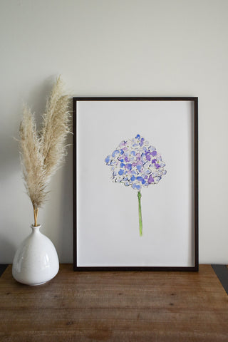 Blue Hydrangea Print