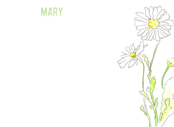 Shasta Daisy stationery