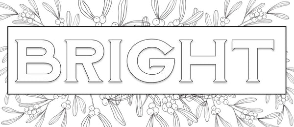 MERRY and BRIGHT coloring cards