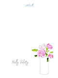 Pink peony stationery