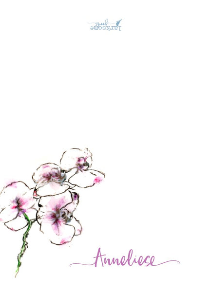 Orchid stationery