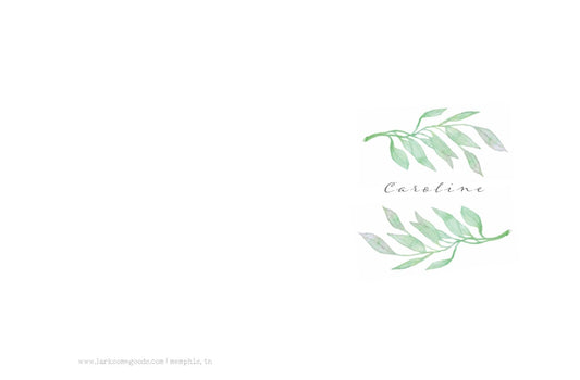 Green Branch folded card