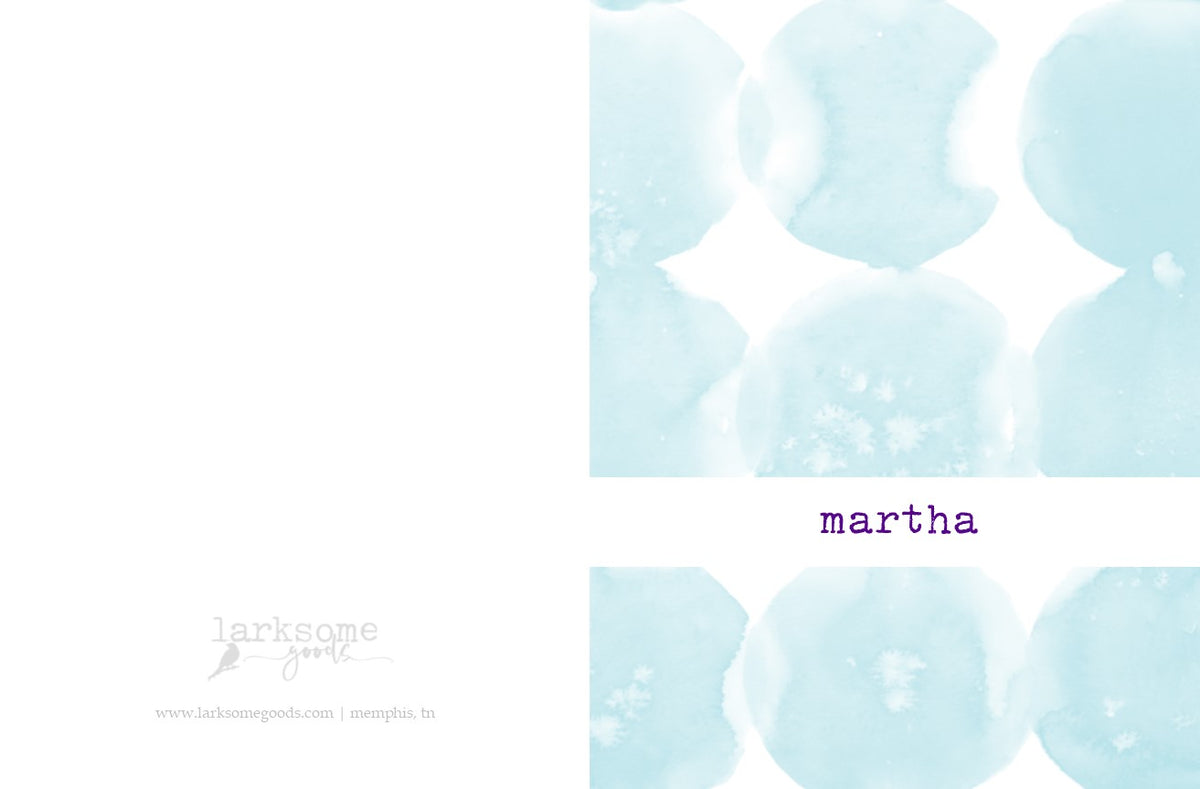Aqua Watercolor stationery