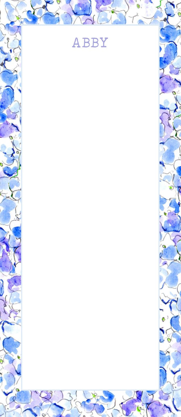 Blue Hydrangea Slim Jim card