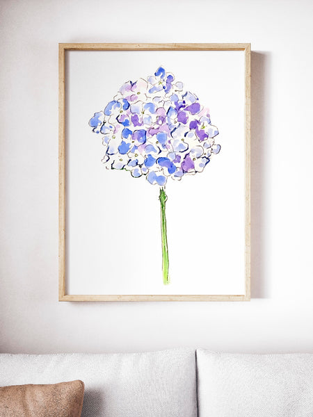 Blue Hydrangea Print