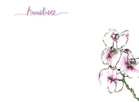 Orchid stationery
